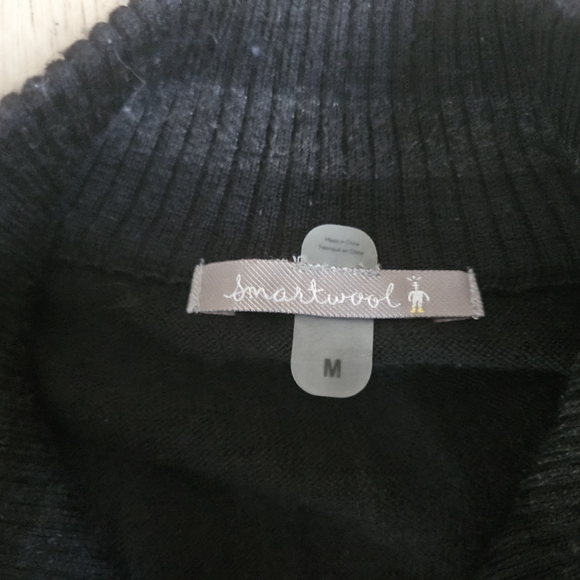 Smartwool Men's Black Wool 1/4 Zip Zip-Up Sweater Medium - Picture 3 of 7